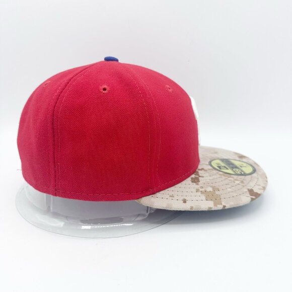 Philadelphia Phillies 2015 Stars N Stripes 7-1/4 Fitted Hat New Era 59FIFTY Red - Picture 4 of 9